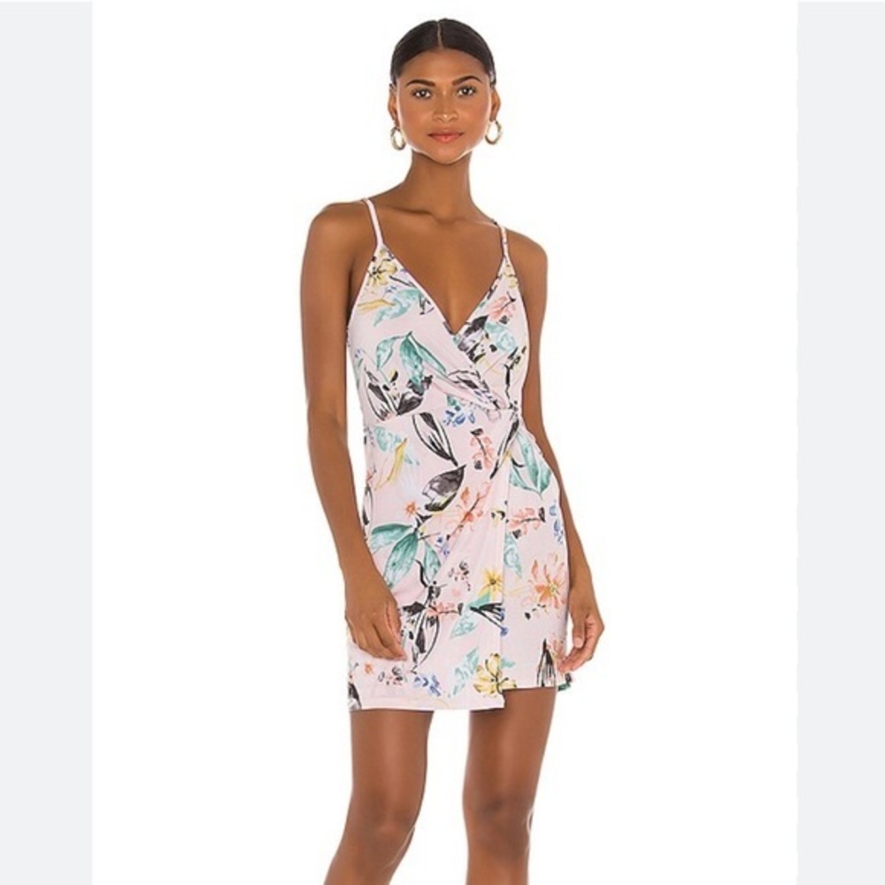 BCBGENERATION Floral Twist-Front Surplice Dress
